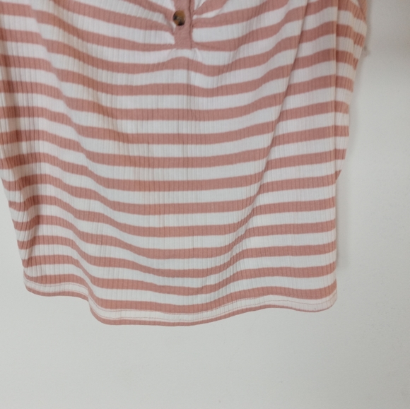 Topshop Ribbed Button Tank Top - Picture 7 of 7